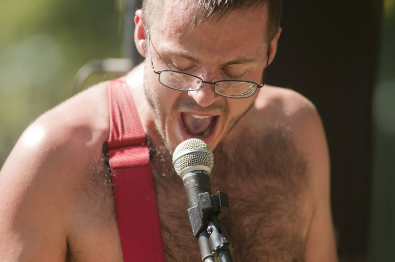 Male Bondage performs during the Cataracts Music Festival in Garfield Park, Saturday, August 24, 2013.