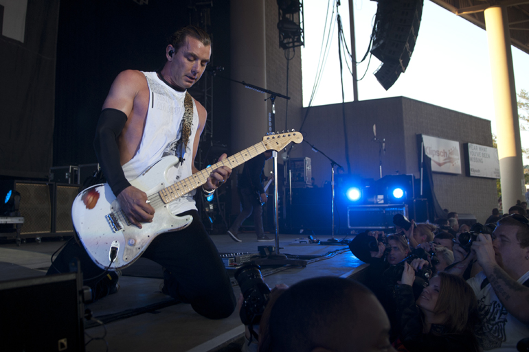 Bush vocalist/guitarist Gavin Rossdale performs during May Day at Klipsch Music Center, Saturday, May 11, 2013. (Alex Farris / For The Star)