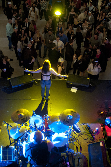 Dave & Rae perform during the Rock \'n\' Roll Ball at the Hyatt Regency downtown, Thursday, Dec. 31, 2013.
