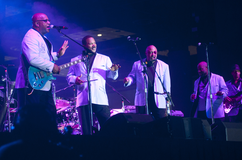 Con Funk Shun performs during the Circle City Classic Cabaret at the Indiana Convention Center, Friday, Oct. 3, 2014.