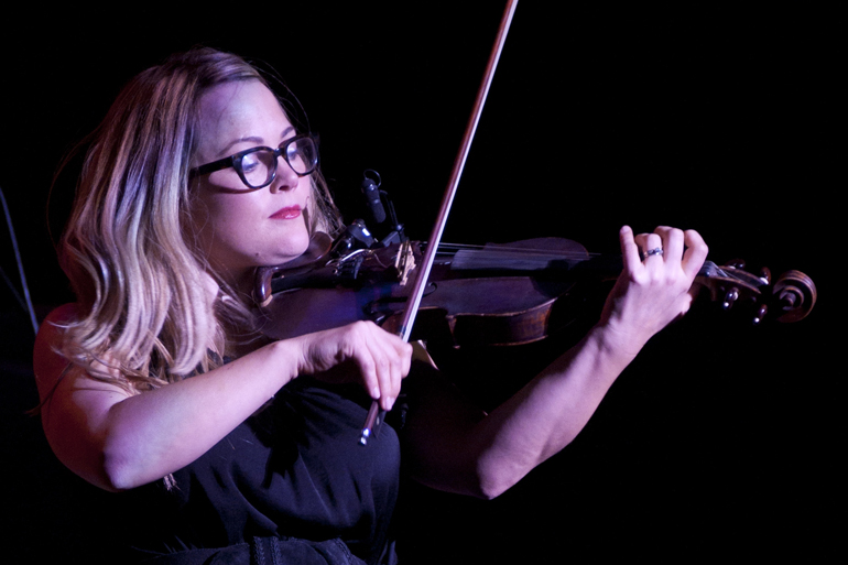 Sara Watkins of Nickel Creek plays the fiddle at Old National Centre, Wednesday, May 7, 2014.