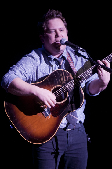 Sean Watkins of Nickel Creek plays the guitar at Old National Centre, Wednesday, May 7, 2014.