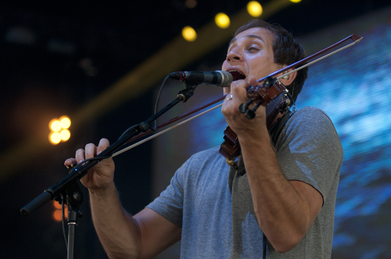 Zac Brown Band fiddler Jimmy De Martini performs at Klipsch Music Center, Sunday, July 13, 2014.